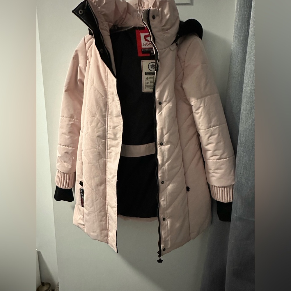 Women's Pink canada weather gear puffer Jacket-size L